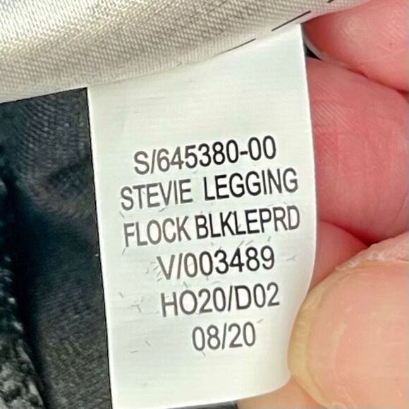 New NWT Old Navy Stevie High Rise Flock Black Leopard Leggings Large - Picture 10 of 13